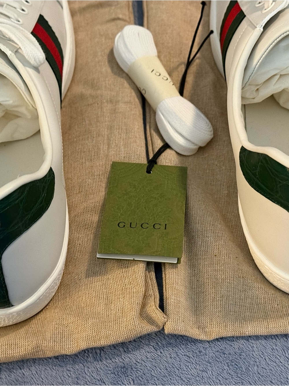 Gucci mens ace sneakers size 14 worn once for 20 minutes for a photo shoot mint - Picture 9 of 12